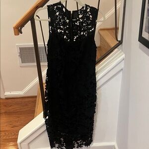 Calvin Klein Elegant Black Lace Dress